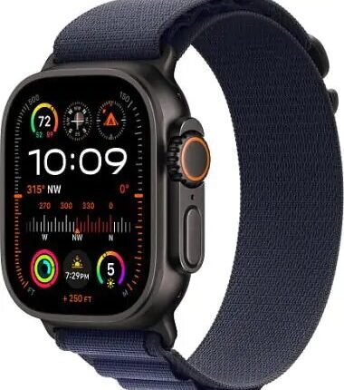 Умные часы Apple Watch Ultra 2 2024 49mm Black Titanium Case with Navy Alpine Loop (M)