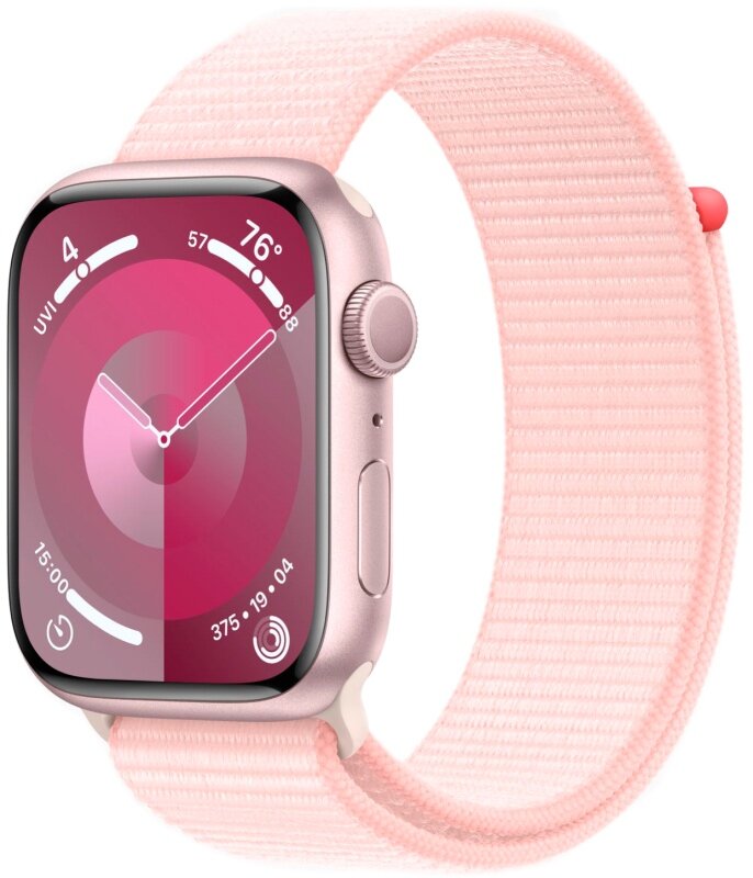 12429.970 Умные часы Apple Watch Series 9 41mm Pink Aluminum Case with Pink Sport Loop — изображение 1