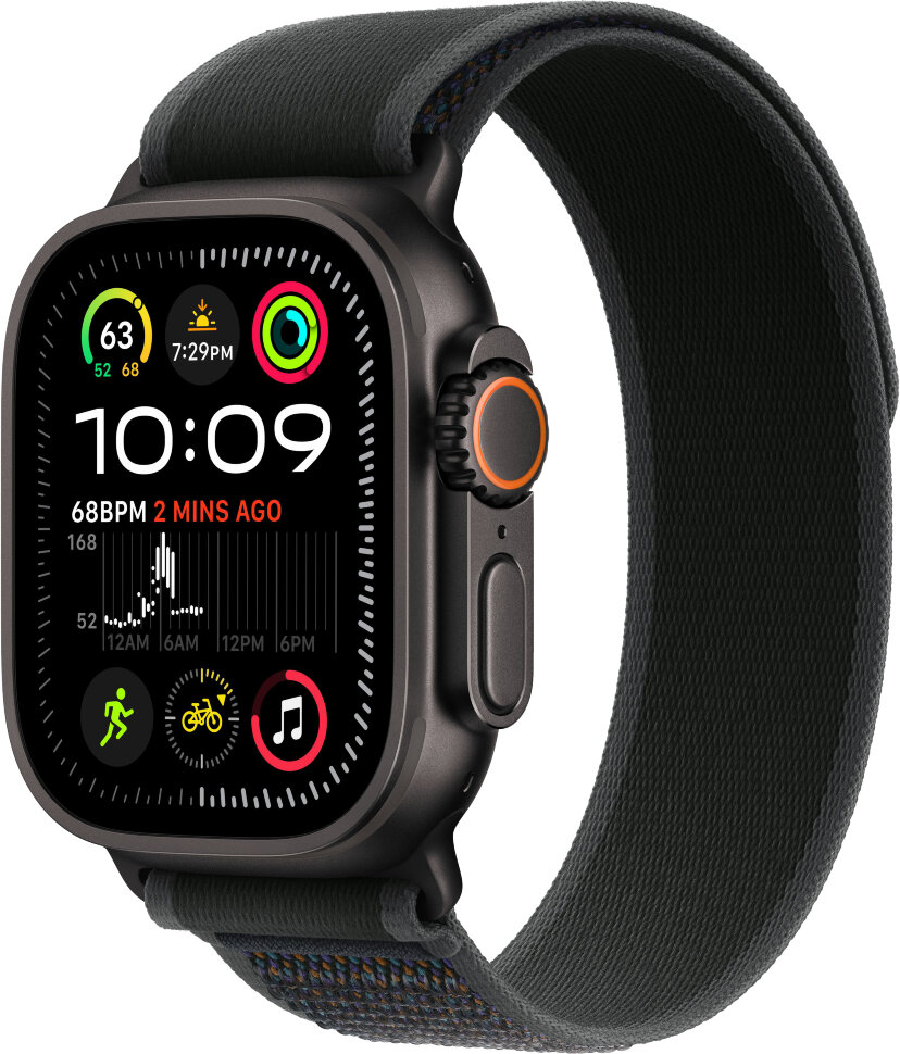 125.970 Умные часы Apple Watch Ultra 2 2024 49mm Black Titanium Case with Black Trail Loop (M/L) — изображение 1