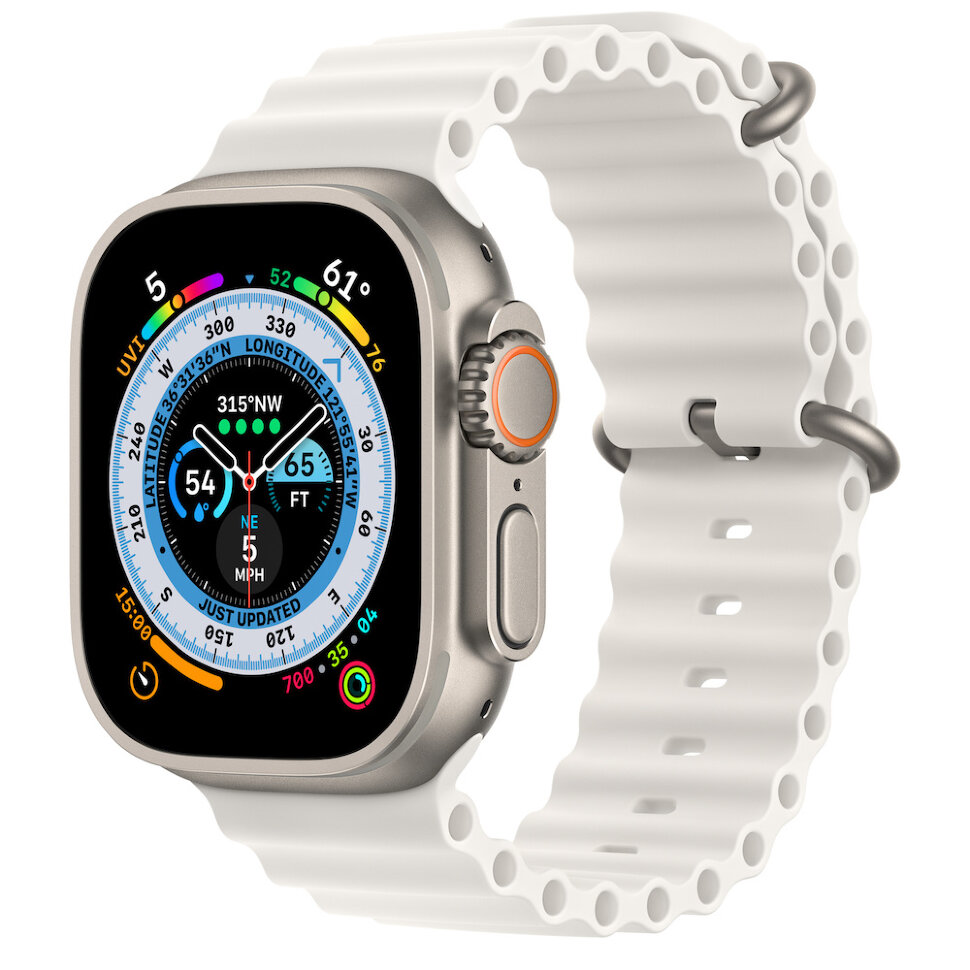 12531.970 Умные часы Apple Watch Ultra 49mm Titanium Case White Ocean Band — изображение 1
