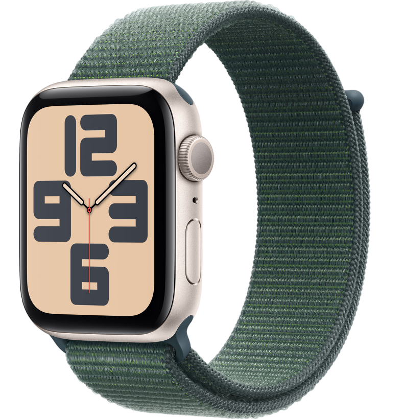 12605.970 Умные часы Apple Watch SE 2024 44mm Starlight Aluminum Case with Lake Green Sport Loop — изображение 1