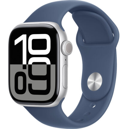 Умные часы Apple Watch Series 10 42mm Silver Aluminum Case with Denim Sport Band (S/M)