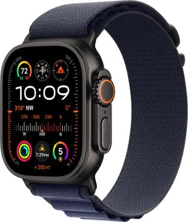 12869.970 Умные часы Apple Watch Ultra 2 2024 49mm Black Titanium Case with Navy Alpine Loop (L) — изображение 1