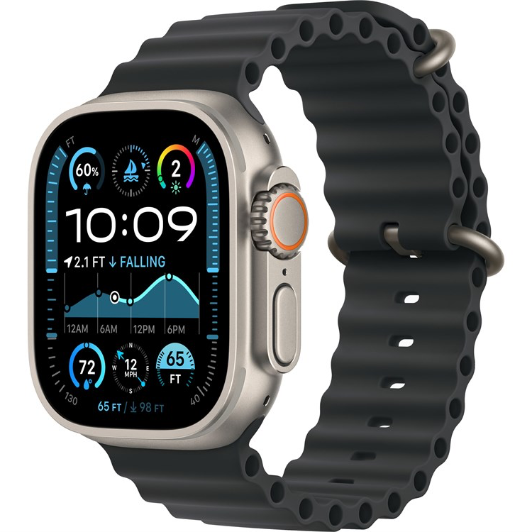 12891.970 Умные часы Apple Watch Ultra 2 2024 49mm Natural Titanium Case with Black Ocean Band — изображение 1