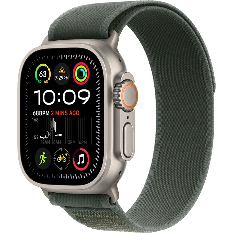 12897.970 Умные часы Apple Watch Ultra 2 2024 49mm Natural Titanium Case with Green Trail Loop (S/M) — изображение 1