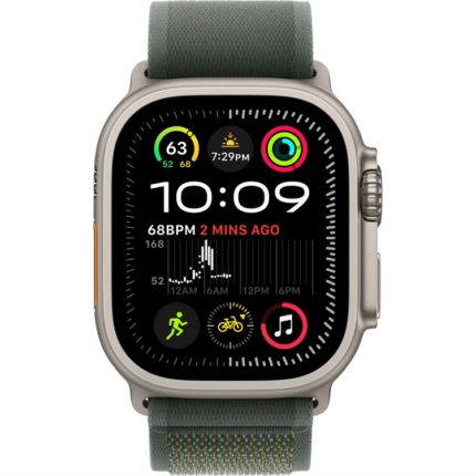 Умные часы Apple Watch Ultra 2 2024 49mm Natural Titanium Case with Green Trail Loop (S/M) — изображение 2