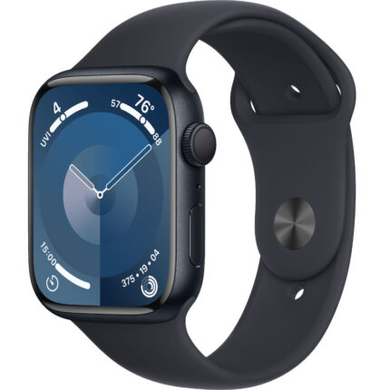 Умные часы Apple Watch Series 9 45mm Midnight Aluminum Case with Midnight Sport Band (S/M)