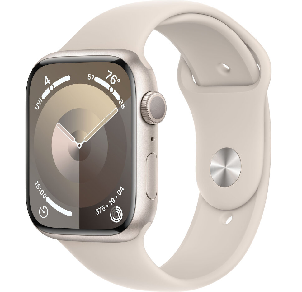13335.970 Умные часы Apple Watch Series 9 45mm Starlight Aluminum Case with Starlight Sport Band (M/L) — изображение 1