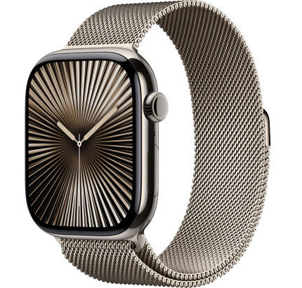 Умные часы Apple Watch Series 10 46mm Natural Titanium Case with Natural Milanese Loop (M/L)