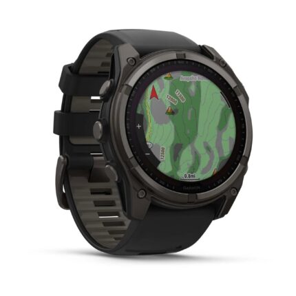 Умные часы Garmin Fenix 8 51mm SOLAR Sapphire Carbon Gray DLC Titanium with Black/Pebble Gray Silicone Band (010-02907-10) — изображение 3