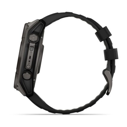 Умные часы Garmin Fenix 8 51mm SOLAR Sapphire Carbon Gray DLC Titanium with Black/Pebble Gray Silicone Band (010-02907-10) — изображение 5