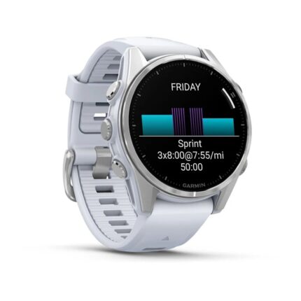 Умные часы Garmin Fenix 8 43mm AMOLED Silver with Whitestone Silicone Band (010-02903-06) — изображение 3