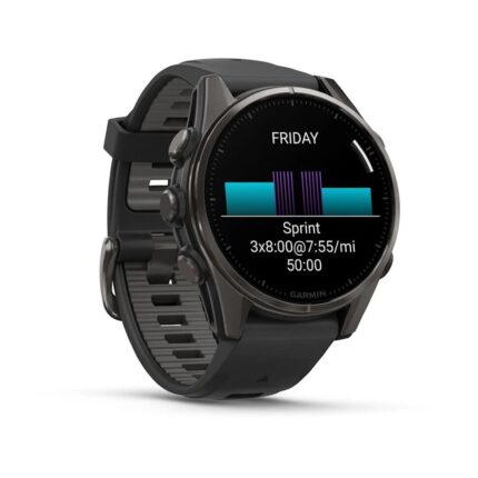 Умные часы Garmin Fenix 8 43mm AMOLED Sapphire Carbon Gray DLC Titanium with Black/Pebble Gray Silicone Band (010-02903-21) — изображение 3