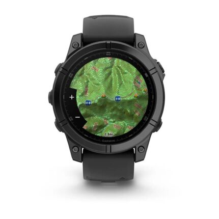 Умные часы Garmin Fenix E 47mm AMOLED Slate Gray Steel with Black Silicone Band (010-03025-03) — изображение 2