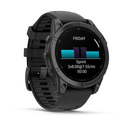 Умные часы Garmin Fenix E 47mm AMOLED Slate Gray Steel with Black Silicone Band (010-03025-03) — изображение 3