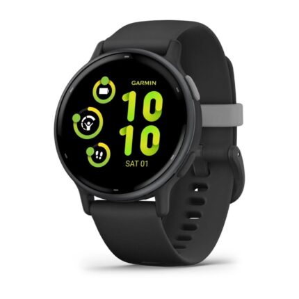 Умные часы Garmin Vivoactive 5 Slate Aluminum Bezel with Black Case and Silicone Band (010-02862-10)
