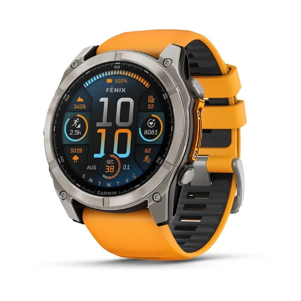 13812.970 Умные часы Garmin Fenix 8 51mm AMOLED Sapphire Titanium with Spark Orange/Graphite Silicone Band (010-02905-10) — изображение 1