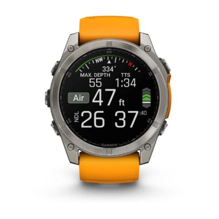 Умные часы Garmin Fenix 8 51mm AMOLED Sapphire Titanium with Spark Orange/Graphite Silicone Band (010-02905-10) — изображение 2