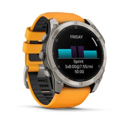 Умные часы Garmin Fenix 8 51mm AMOLED Sapphire Titanium with Spark Orange/Graphite Silicone Band (010-02905-10) — изображение 3