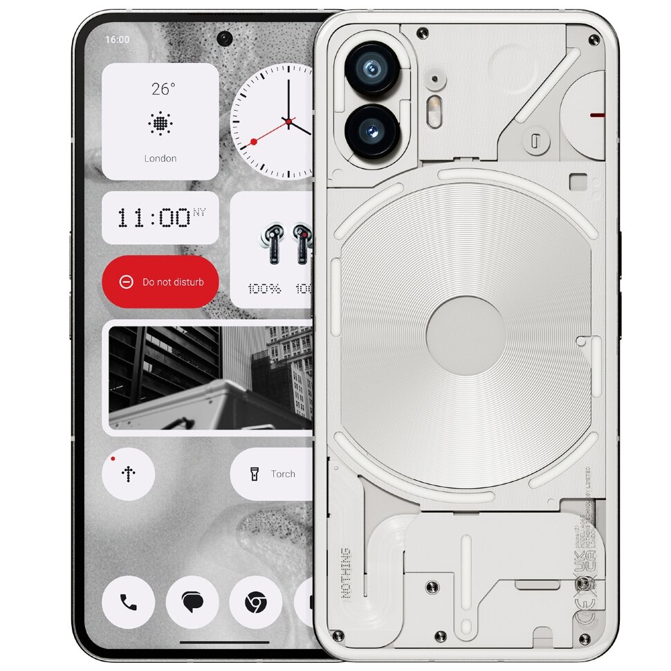 1384.970 Смартфон Nothing Phone (2) 12/256GB Белый (Milk) — изображение 1