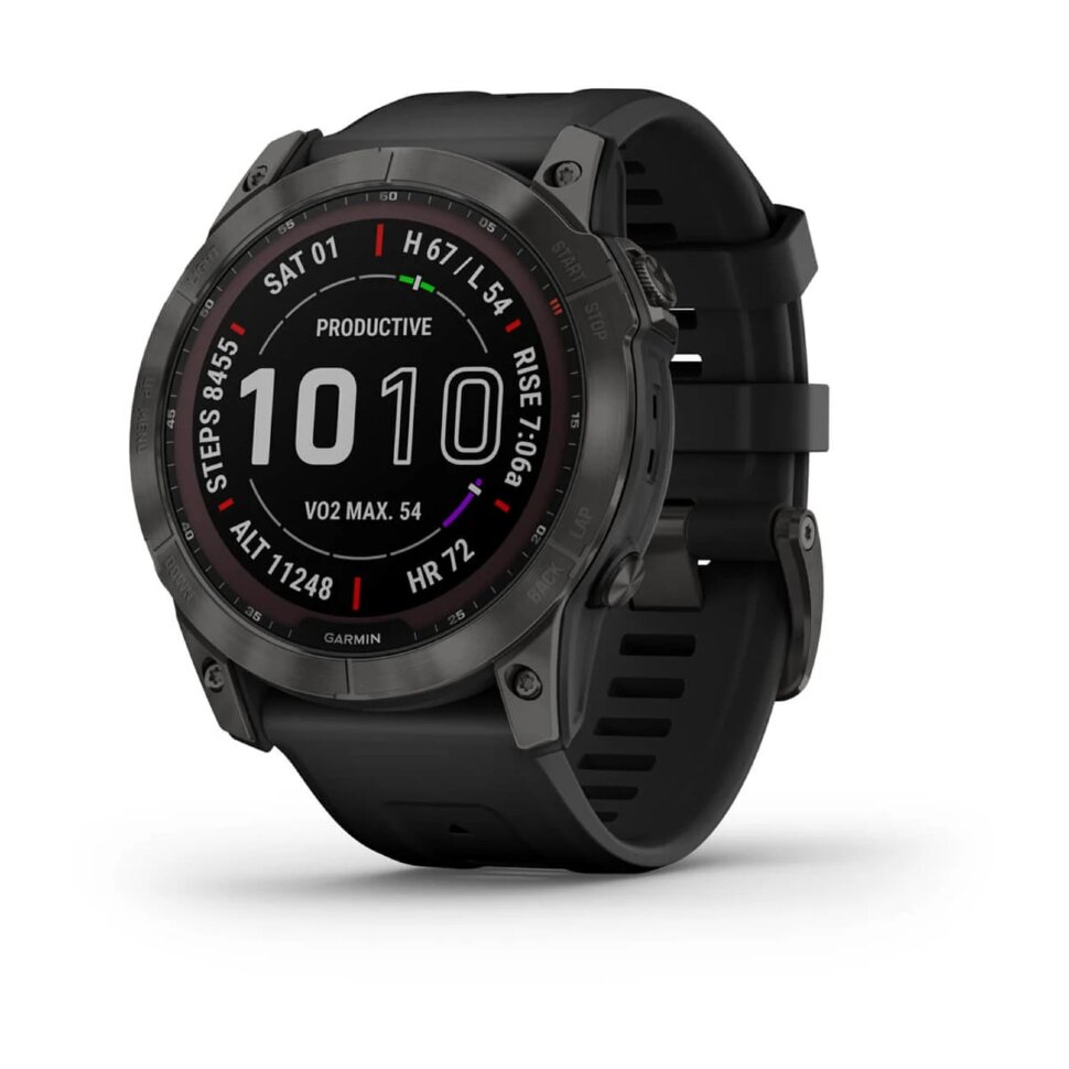 13920.970 Умные часы Garmin Fenix 7X 51mm SOLAR Sapphire Carbon Gray DLC Titanium with Black Band (010-02541-11) — изображение 1