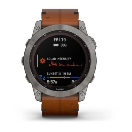Умные часы Garmin Fenix 7X 51mm SOLAR Sapphire Titanium with Chestnut Leather Band (010-02541-19) — изображение 2