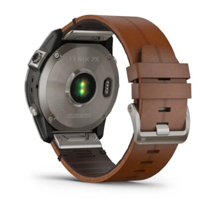 Умные часы Garmin Fenix 7X 51mm SOLAR Sapphire Titanium with Chestnut Leather Band (010-02541-19) — изображение 4