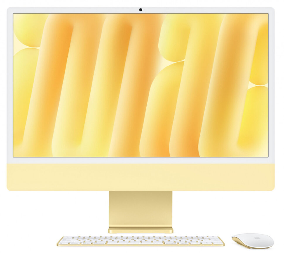 16724.970 Моноблок Apple iMac 24" 2024 Retina 4.5K MD2P4 (М4 10-core GPU, 24/512GB) Желтый — изображение 1
