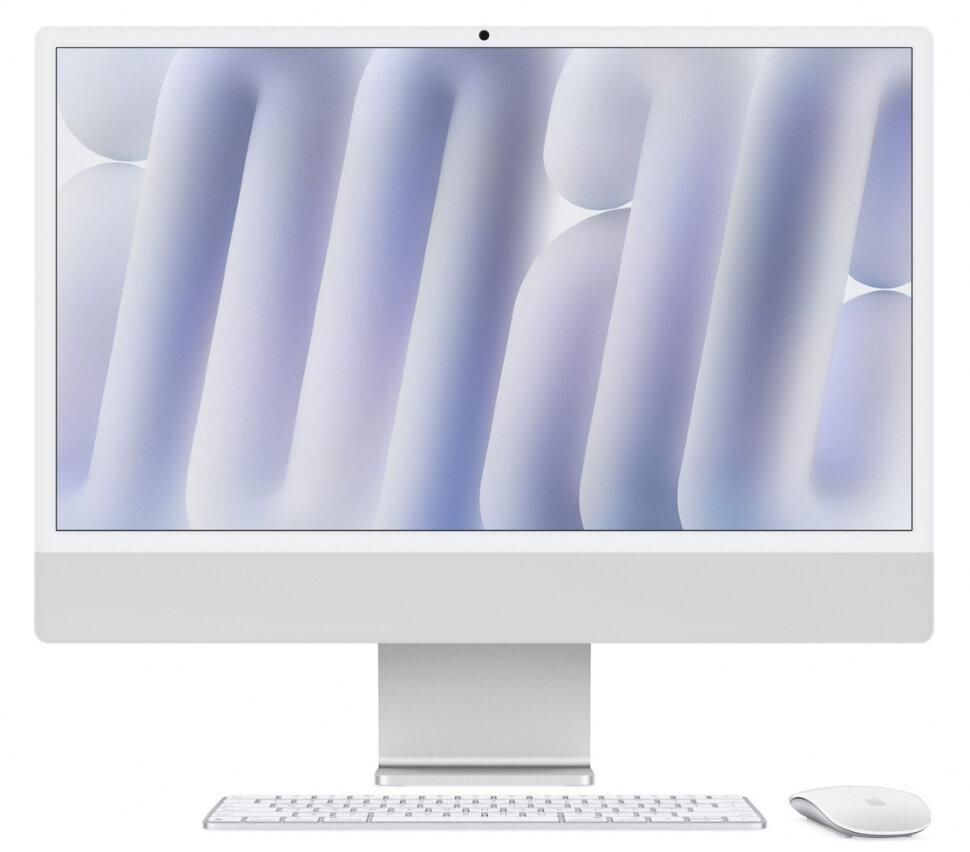 16776.970 Моноблок Apple iMac 24" 2024 Retina 4.5K MWUU3 (M4 10-core GPU, 16/256GB) Серебро — изображение 1