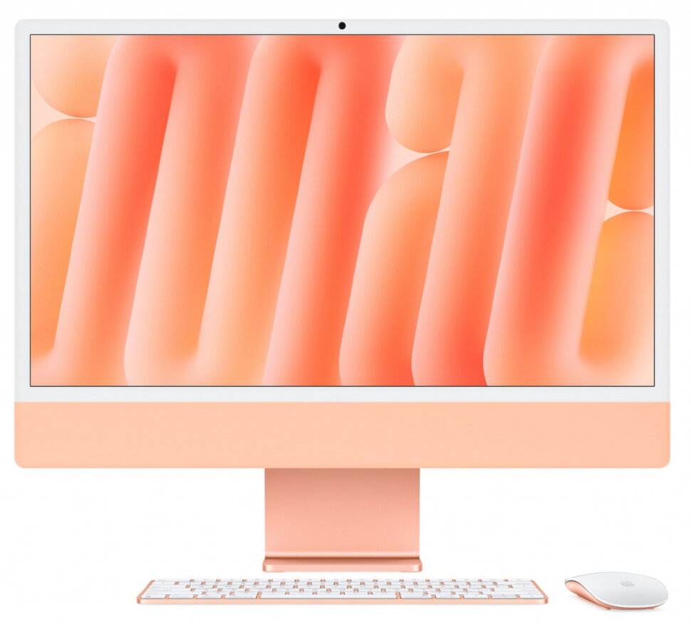 16824.970 Моноблок Apple iMac 24" 2024 Retina 4.5K MWV83 (M4 10-core GPU, 16/256GB) Оранжевый — изображение 1