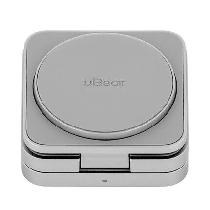 Беспроводное зарядное устройство uBear Balance 3 в 1 MagSafe Серебро — изображение 3