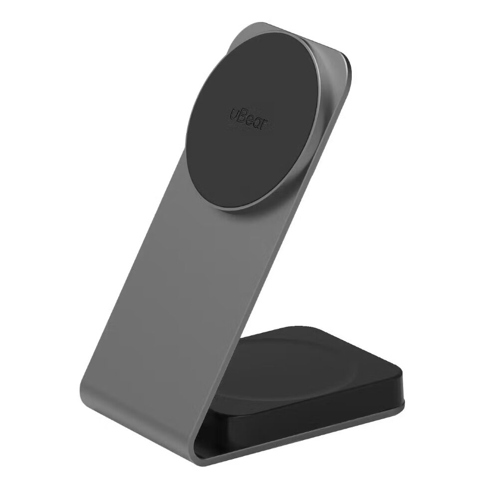21309.970 Беспроводное зарядное устройство uBear Level 2 в 1 MagSafe Серый (WL11SG21-AD) — изображение 1