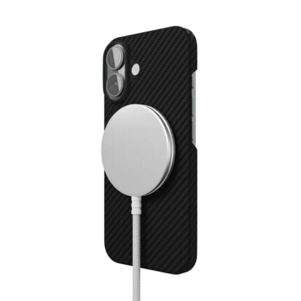 Чехол защитный VLP Kevlar Case MagSafe iPhone 16 Черный — изображение 3