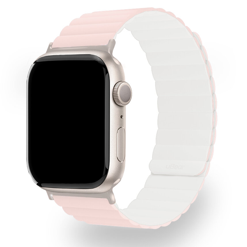 21871.970 Ремешок uBear Mode для Apple Watch 40/41/42mm (S/M) Розовый/Бежевый — изображение 1