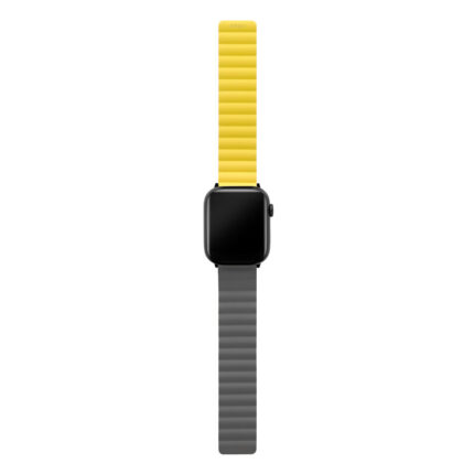Ремешок uBear Mode для Apple Watch 44/45/46/49mm (M/L) Серый/Желтый — изображение 2