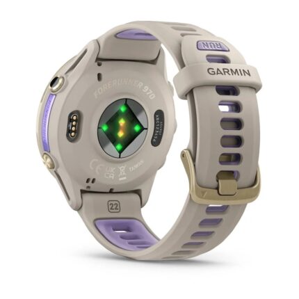 Умные часы Garmin Forerunner 970 Soft Gold Titanium with French Gray Case and French Gray/Translucent Indigo Band (010-02969-02) — изображение 5