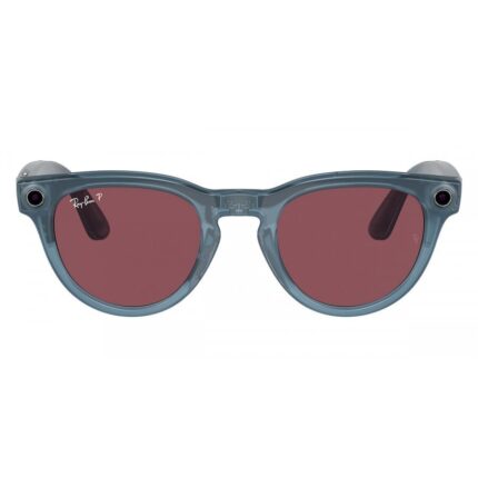Умные очки Ray-Ban Headliner Shiny Jeans/Polarized Dusty Red (RW4009)