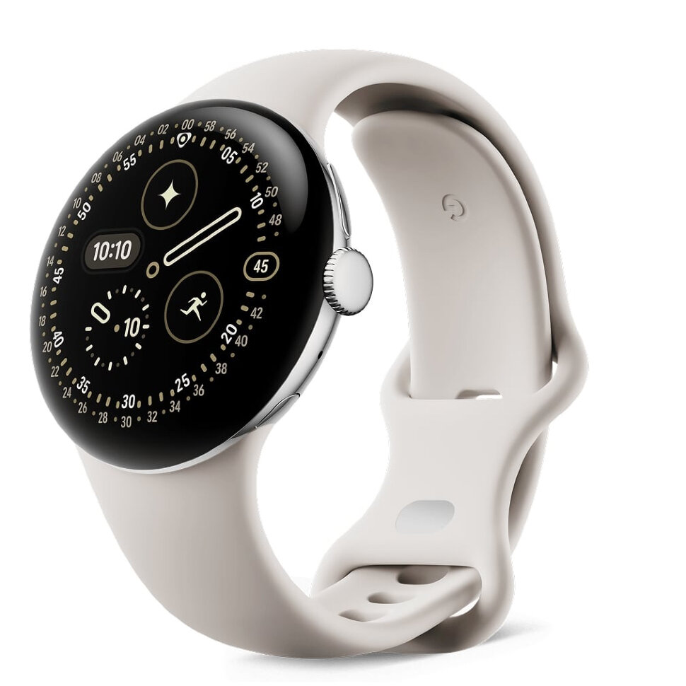 26780.970 Умные часы Google Pixel Watch 4 41mm Wi-Fi Серебряный/Бежевый (Polished Silver/Porcelain) — изображение 1