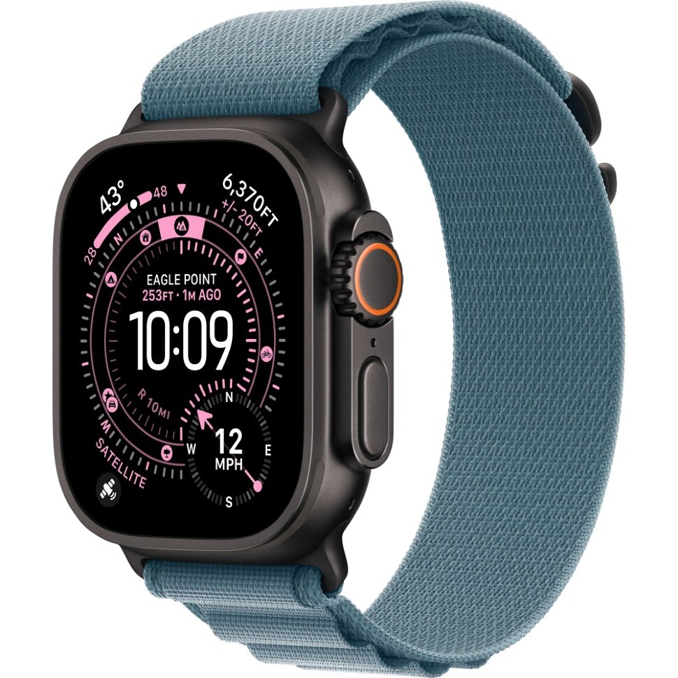 28468.970 Умные часы Apple Watch Ultra 3 2025 49mm Black Titanium Case with Light Blue Alpine Loop (S) — изображение 1