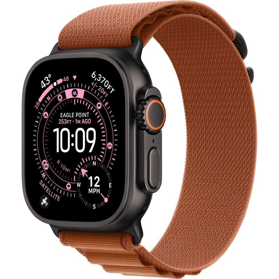 28471.970 Умные часы Apple Watch Ultra 3 2025 49mm Black Titanium Case with Terra Cotta Alpine Loop (L) — изображение 1