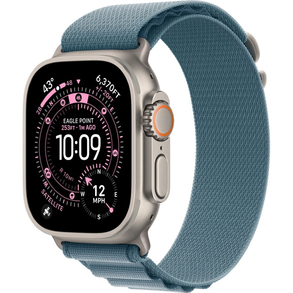 28492.970 Умные часы Apple Watch Ultra 3 2025 49mm Natural Titanium Case with Light Blue Alpine Loop (M) — изображение 1