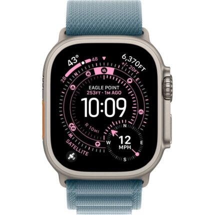 Умные часы Apple Watch Ultra 3 2025 49mm Natural Titanium Case with Light Blue Alpine Loop (M) — изображение 2