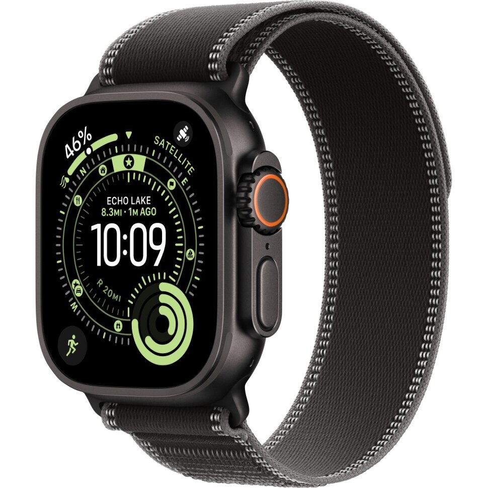 28510.970 Умные часы Apple Watch Ultra 3 2025 49mm Black Titanium Case with Black/Charcoal Trail Loop (S/M) — изображение 1