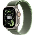 Умные часы Apple Watch Ultra 3 2025 49mm Natural Titanium Case with Green/Neon Trail Loop (S/M)