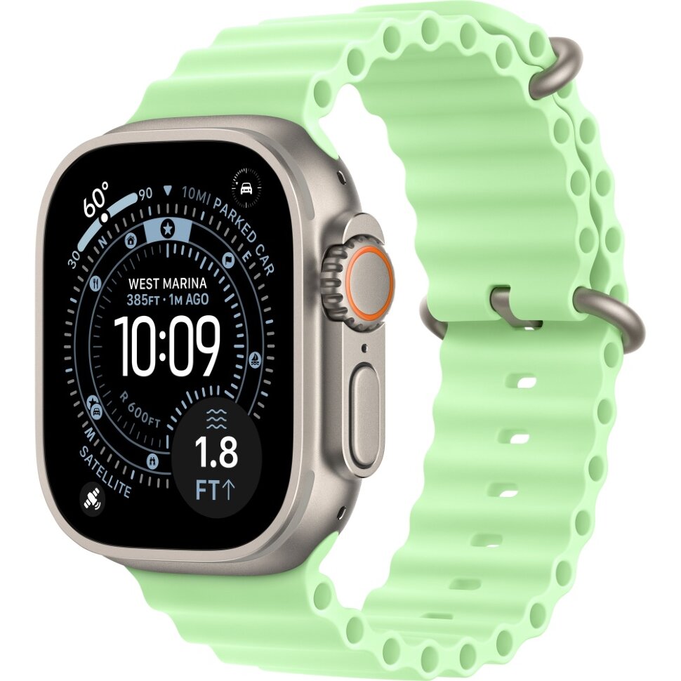 28549.970 Умные часы Apple Watch Ultra 3 2025 49mm Natural Titanium Case with Neon Green Ocean Band — изображение 1