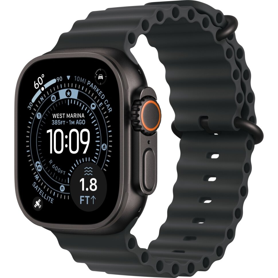 28555.970 Умные часы Apple Watch Ultra 3 2025 49mm Black Titanium Case with Black Ocean Band — изображение 1