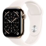 Умные часы Apple Watch Series 11 42mm Gold Titanium Case with Light Blush Sport Band (M/L)