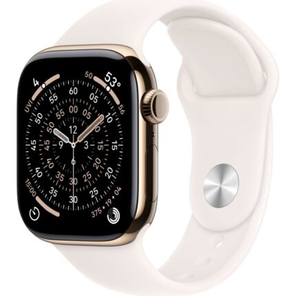 Умные часы Apple Watch Series 11 42mm Gold Titanium Case with Light Blush Sport Band (S/M)