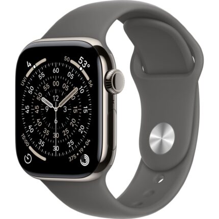 Умные часы Apple Watch Series 11 42mm Natural Titanium Case with Stone Gray Sport Band (S/M)