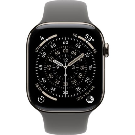 Умные часы Apple Watch Series 11 46mm Natural Titanium Case with Stone Gray Sport Band (M/L) — изображение 2